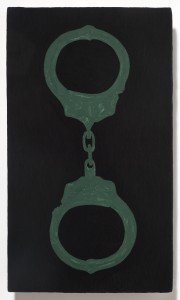 <strong><em>Fall 2</em>, 2010, enamel on powder coated steel, 10x6 inches