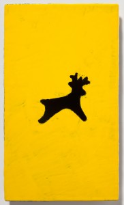 <strong><em>Winter 2</em>, 2009, oil enamel on sandblasted steel, 10x6 inches