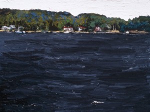 Across Johns Bay, Maine; 1998; oil on canvas; 36 x 48 inches