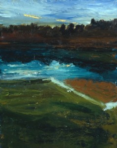 Johns Bay, Maine, Light in the Sky, 1997, oil on canvas, 20 x 16 inches