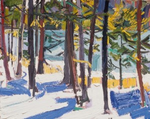 Snow, Trees and Ocean, 1999, oil on canvas, 24 x 30 inches