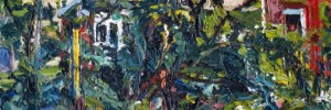 My Backyard, 1992, oil on canvas, 12 x 36 inches.