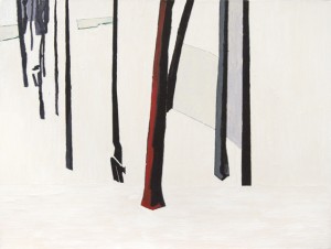 Straight, 1999, oil on canvas, 30 x 40 inches.