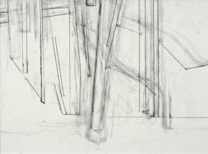 Study of Straight, 2000, graphite on paper, 22 x 28 inches