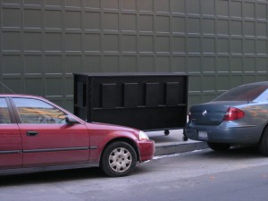 24 Street, north side, Winter 2010: rectangles in relief